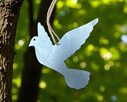 A Hanging Metal Dove Decorations – Set of 3 | Black or Rustic Steel Birds from Fig and Rose.