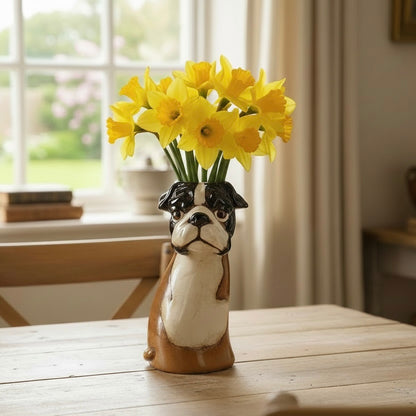 Ceramic Boxer Dog Planter