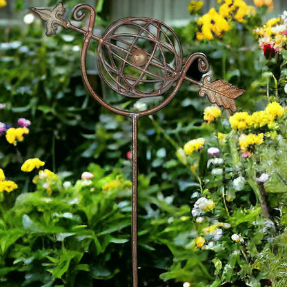 Armillary Garden Stake from Fig and Rose