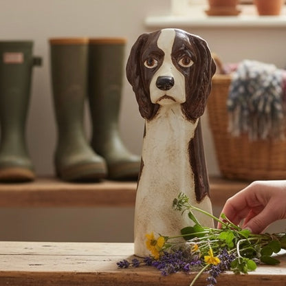 Ceramic Springer Spaniel Vase