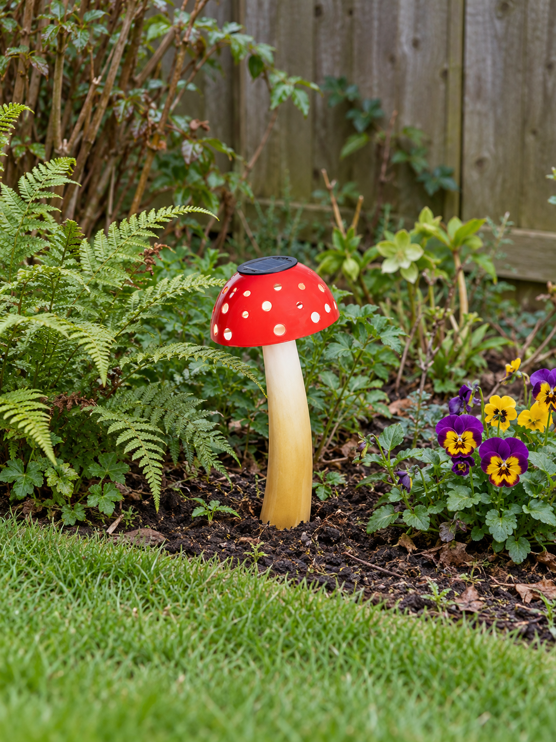 Red Mushroom Solar Lights