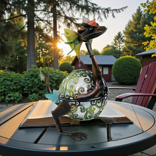 Fantasy Solar Dragon Ornament – LED Garden Guardian Sculpture