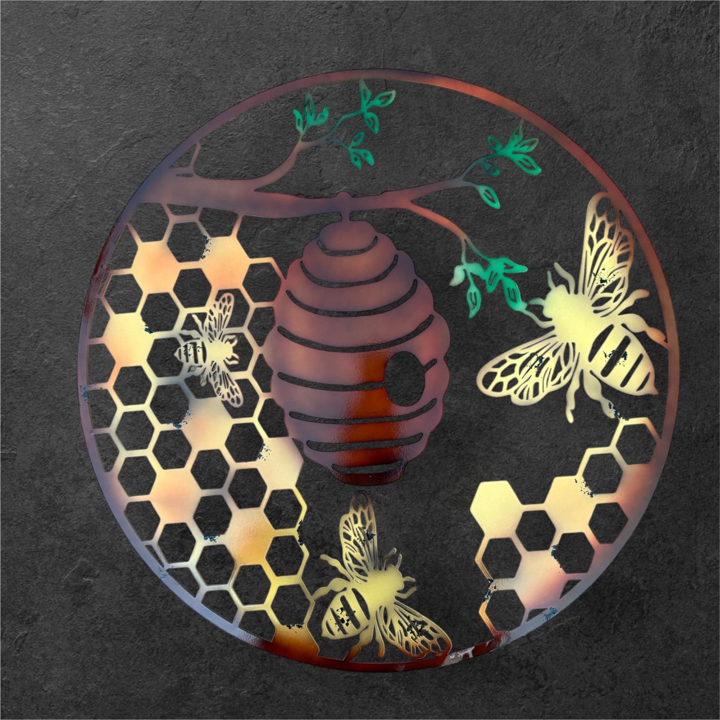 Bee Hive Garden Plaque from Fig and Rose