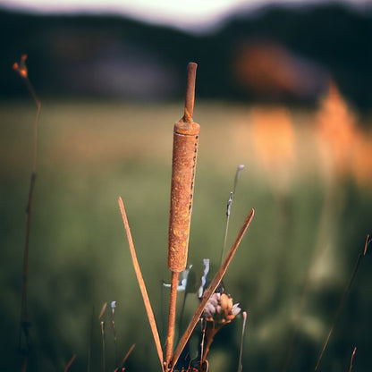 Metal Bulrush Garden Decor Stake