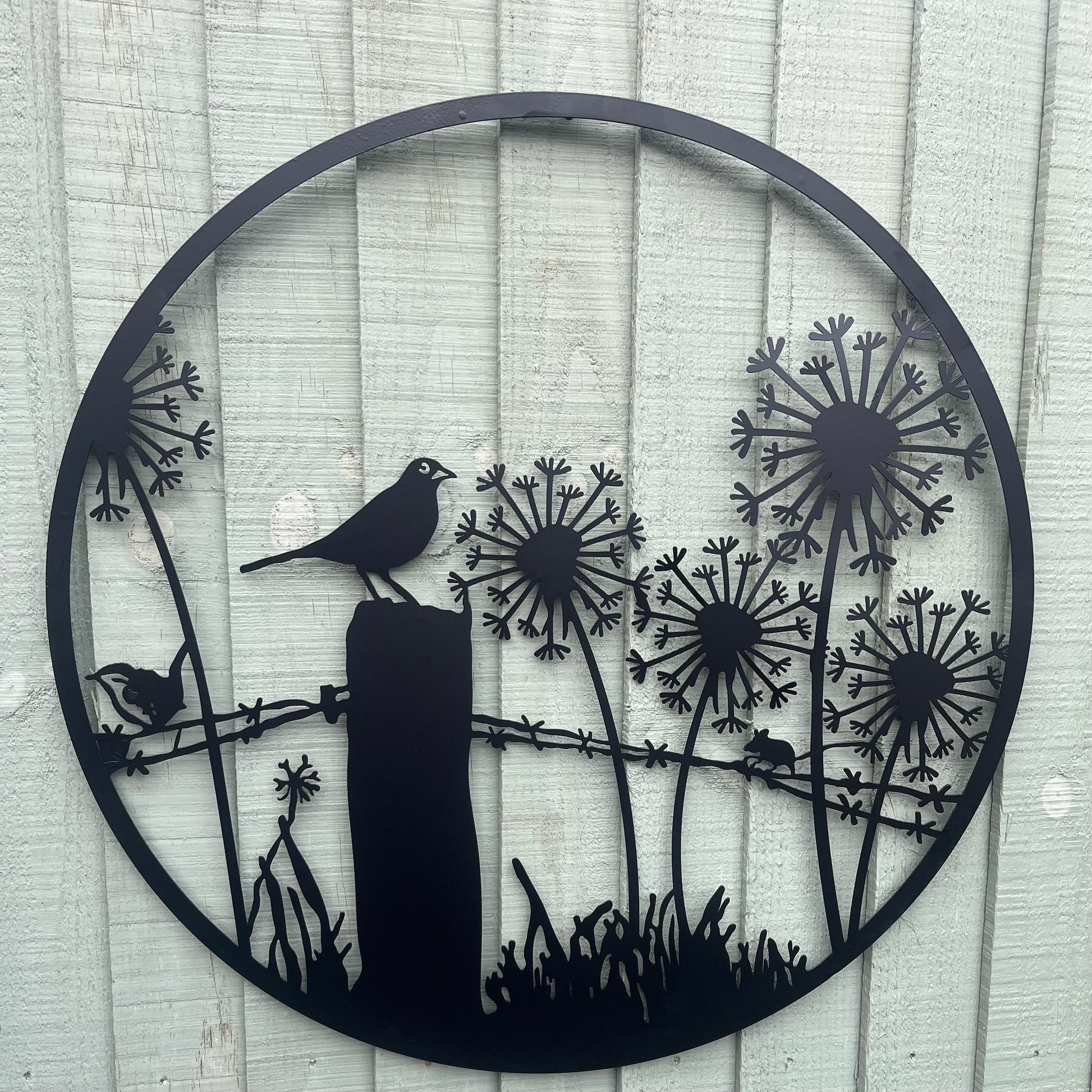 Blackbird on a Post Garden Plaque from Fig and Rose