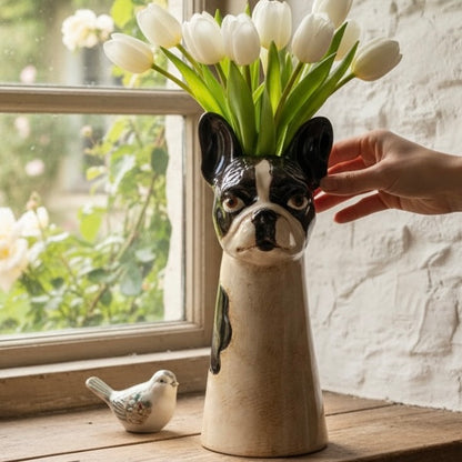 Ceramic French Bulldog Vase