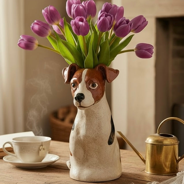 Ceramic Jack Russell Vase