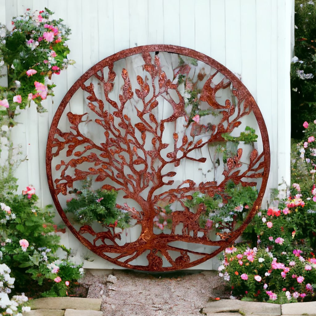 Countryside Plaque with Fox and Deer from Fig and Rose