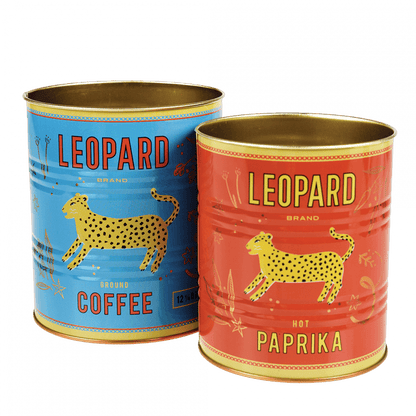 Leopard Retro Storage Tins