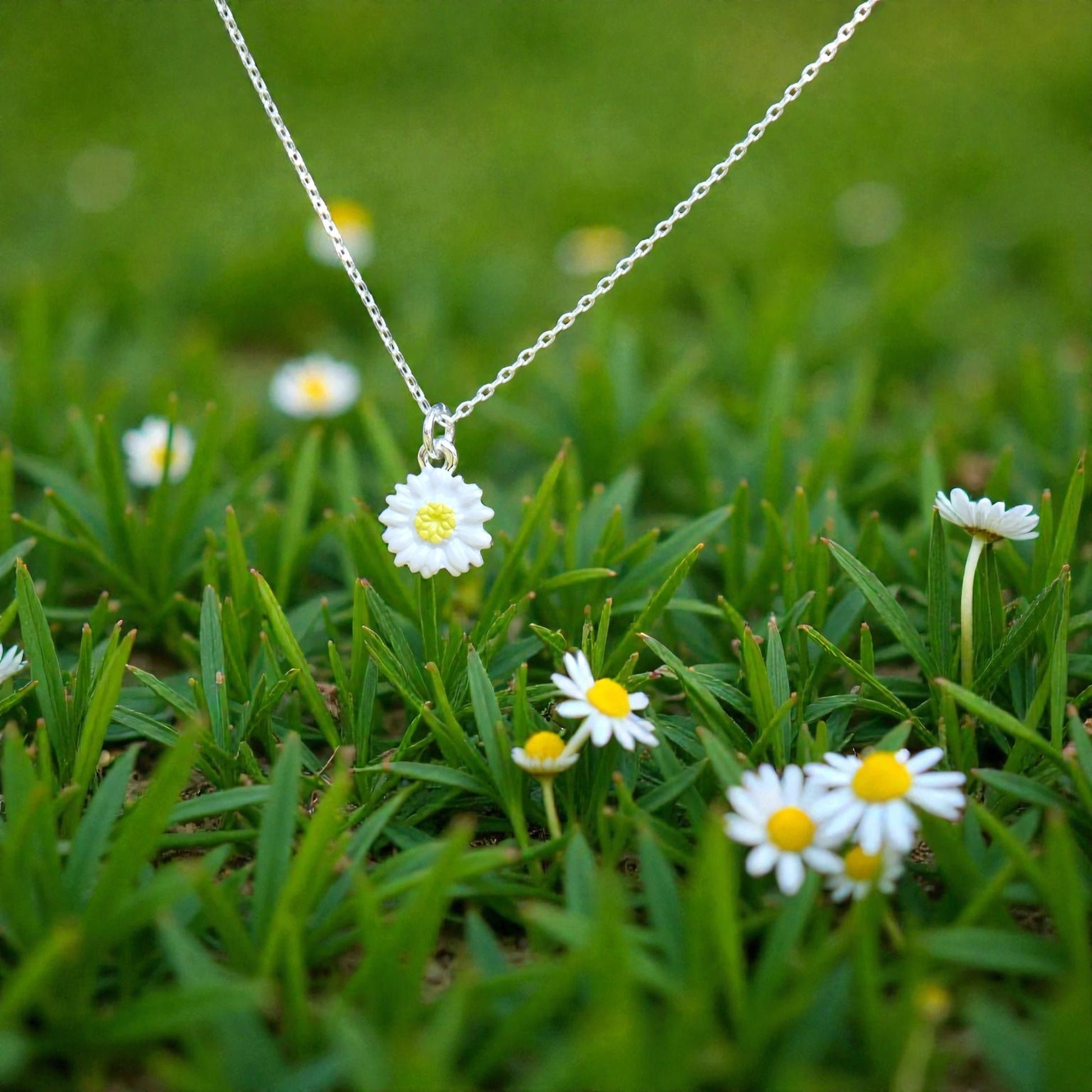A Daisy Necklace available to buy from Fig and Rose Home.