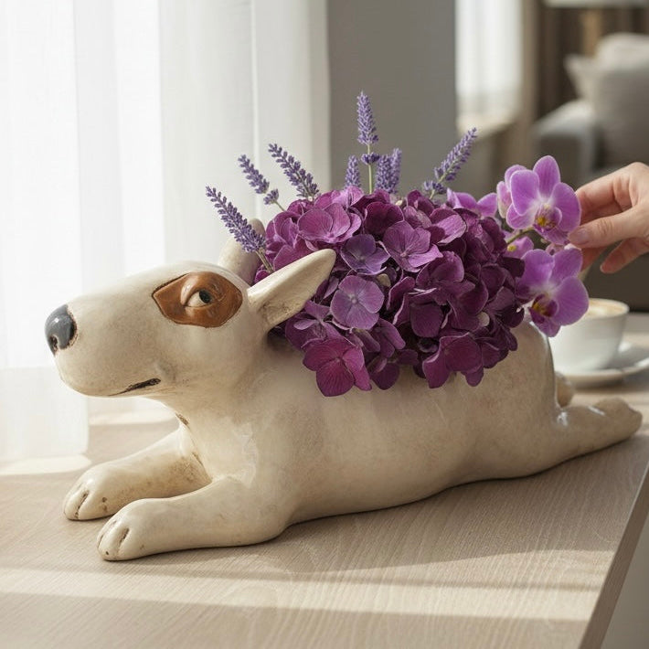 Ceramic Dog Planter