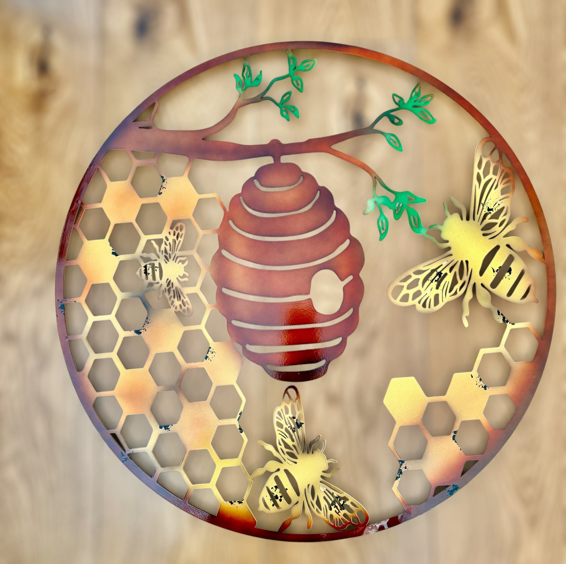 Bee Hive Garden Plaque from Fig and Rose