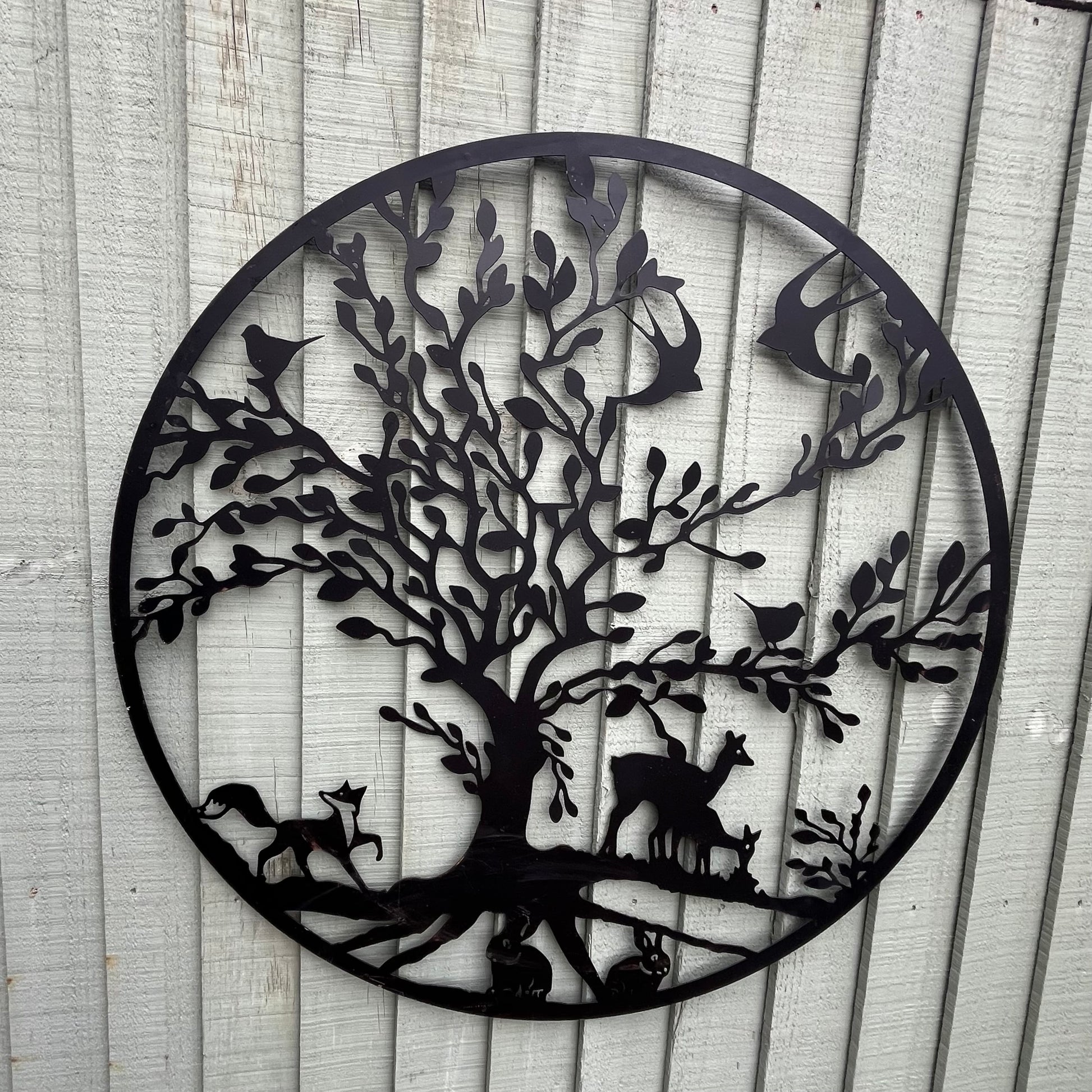 Fox and Deer Metal Wall Plaque from Fig and Rose