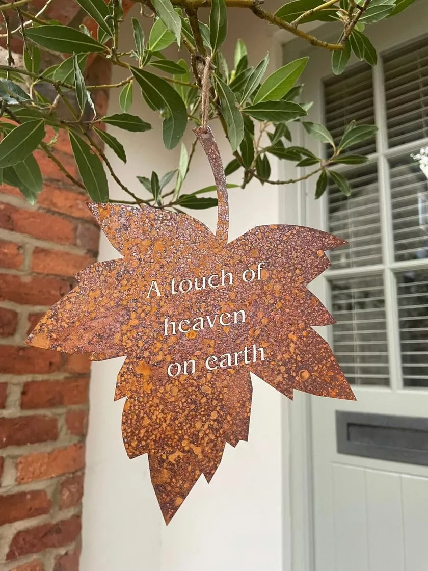 Metal Falling Leaves | Garden Quotes | Garden Decor | Gardener Gifts