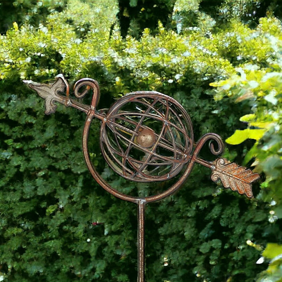 Armillary Garden Stake from Fig and Rose