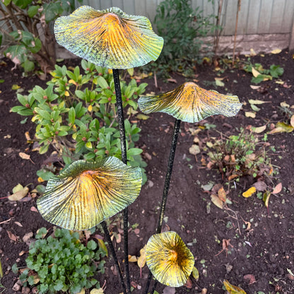 Gold Mushroom Toadstool Garden Decorationfrom Fig and Rose