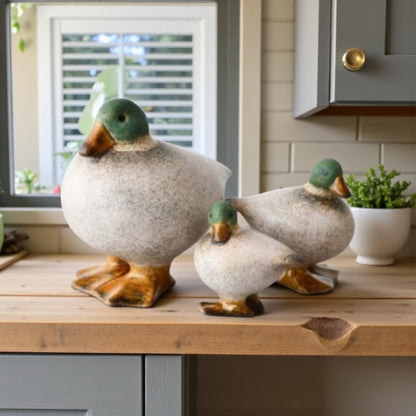 Ceramic Speckled Duck Ornaments frtom Fig and Rose.