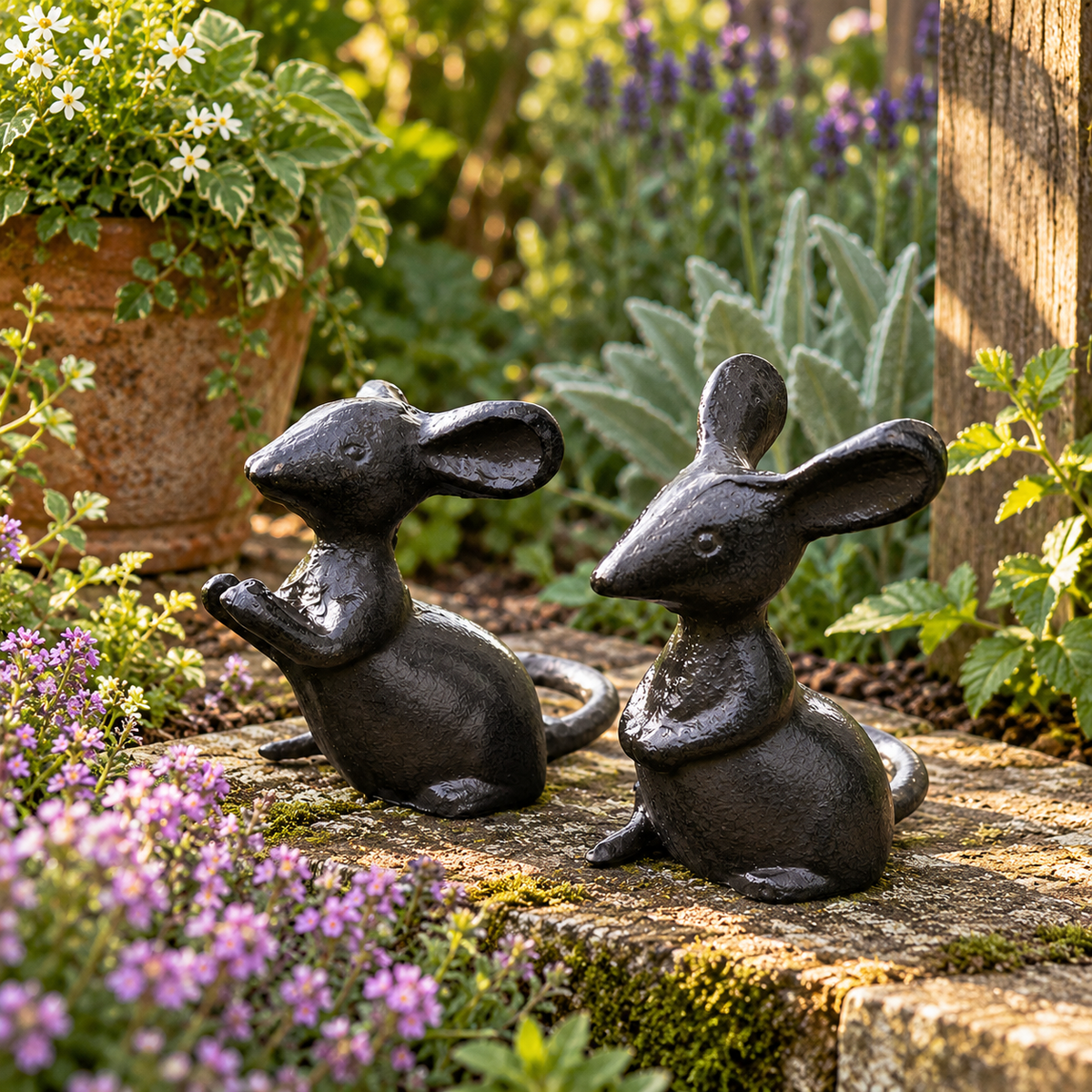 Pair of Cast Iron Mice