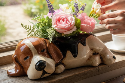 Ceramic Beagle Planter