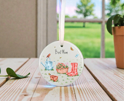 A Best Mum Floral Garden Ceramic Decoration available to buy from Fig and Rose Home.