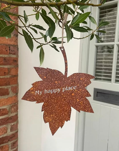 Metal Falling Leaves Garden Quotes