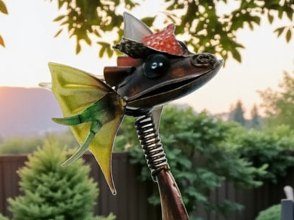 Fantasy Solar Dragon Ornament – LED Garden Guardian Sculpture