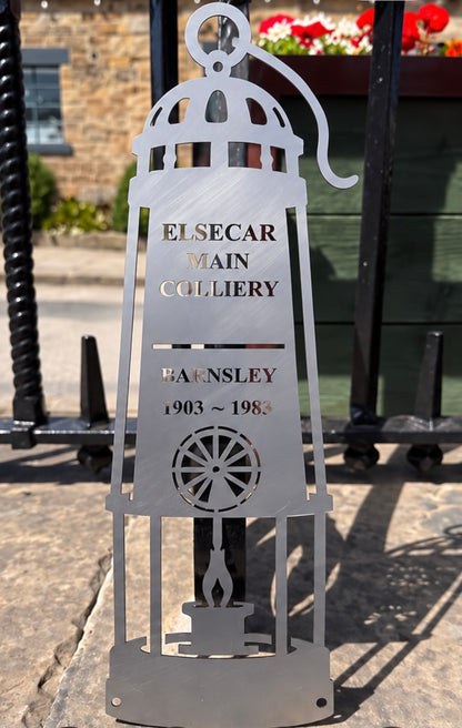 Personalised Coal Miners Lamp Sign