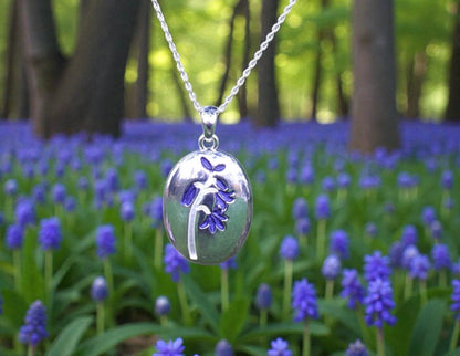 A Bluebell Necklace available to buy from Fig and Rose Home.