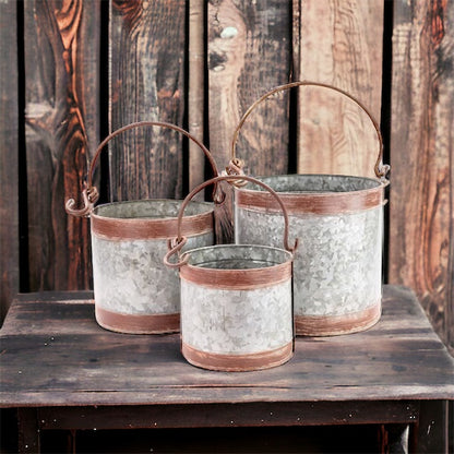 Pail Galvanised Planters