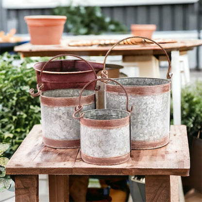 Pail Galvanised Planters