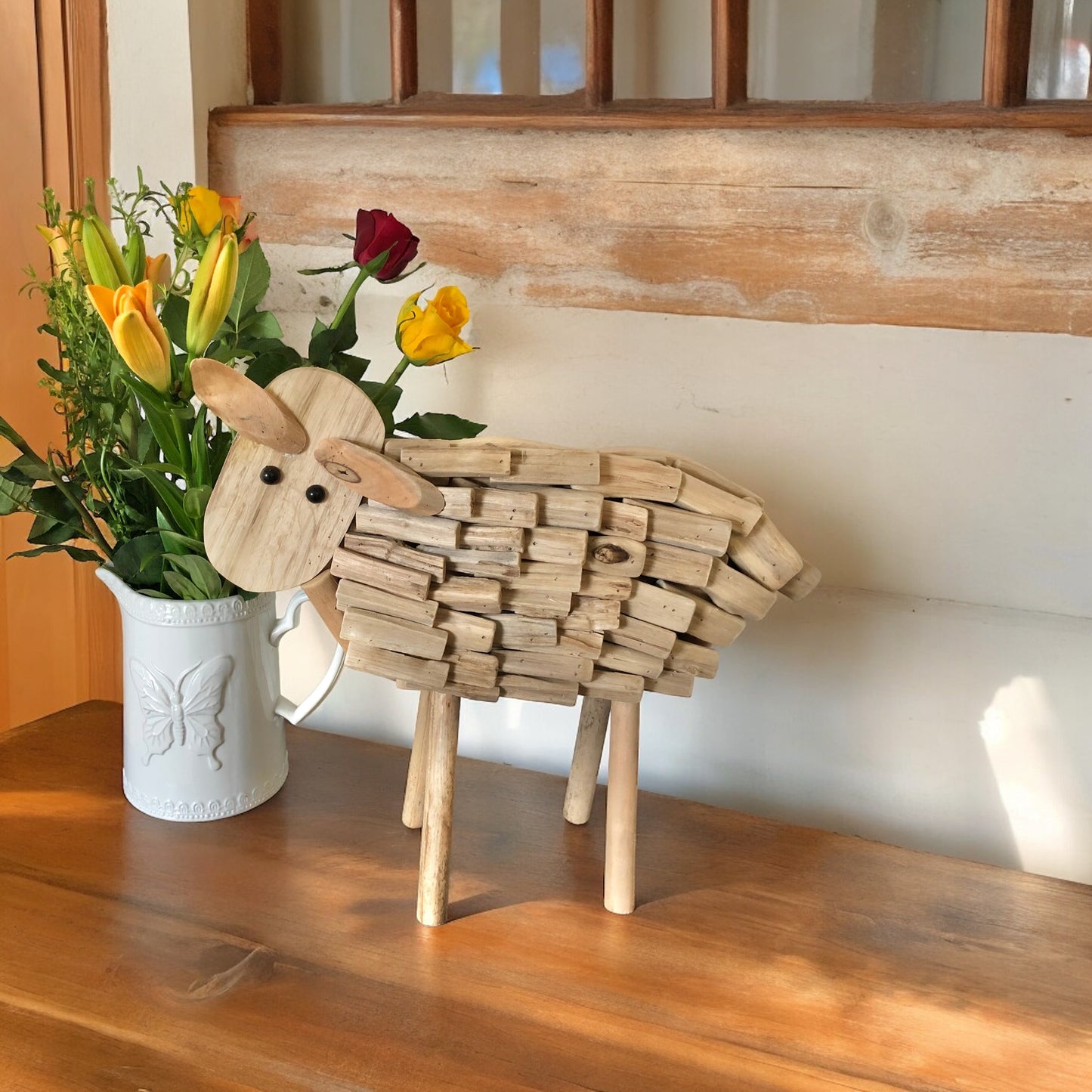 Driftwood Sheep Statue from Fig and Rose