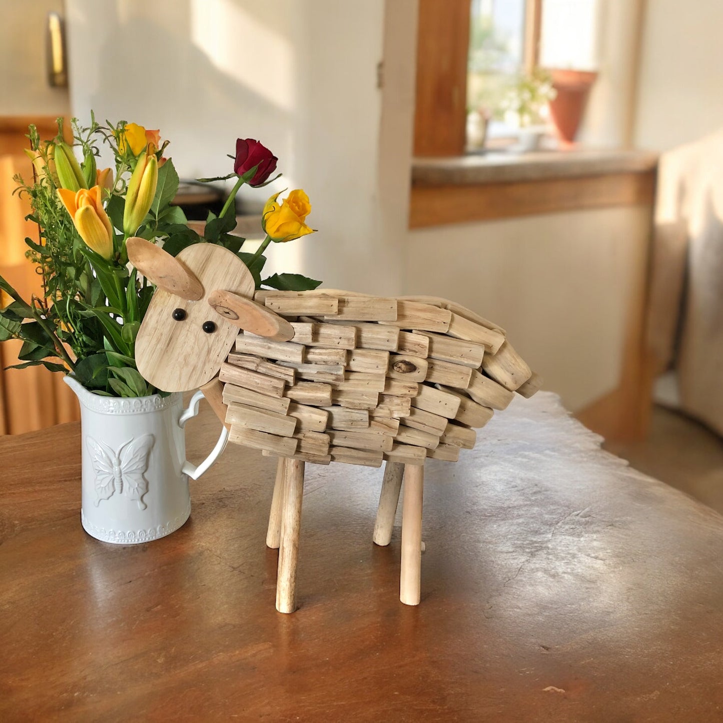 Driftwood Sheep Statue from Fig and Rose