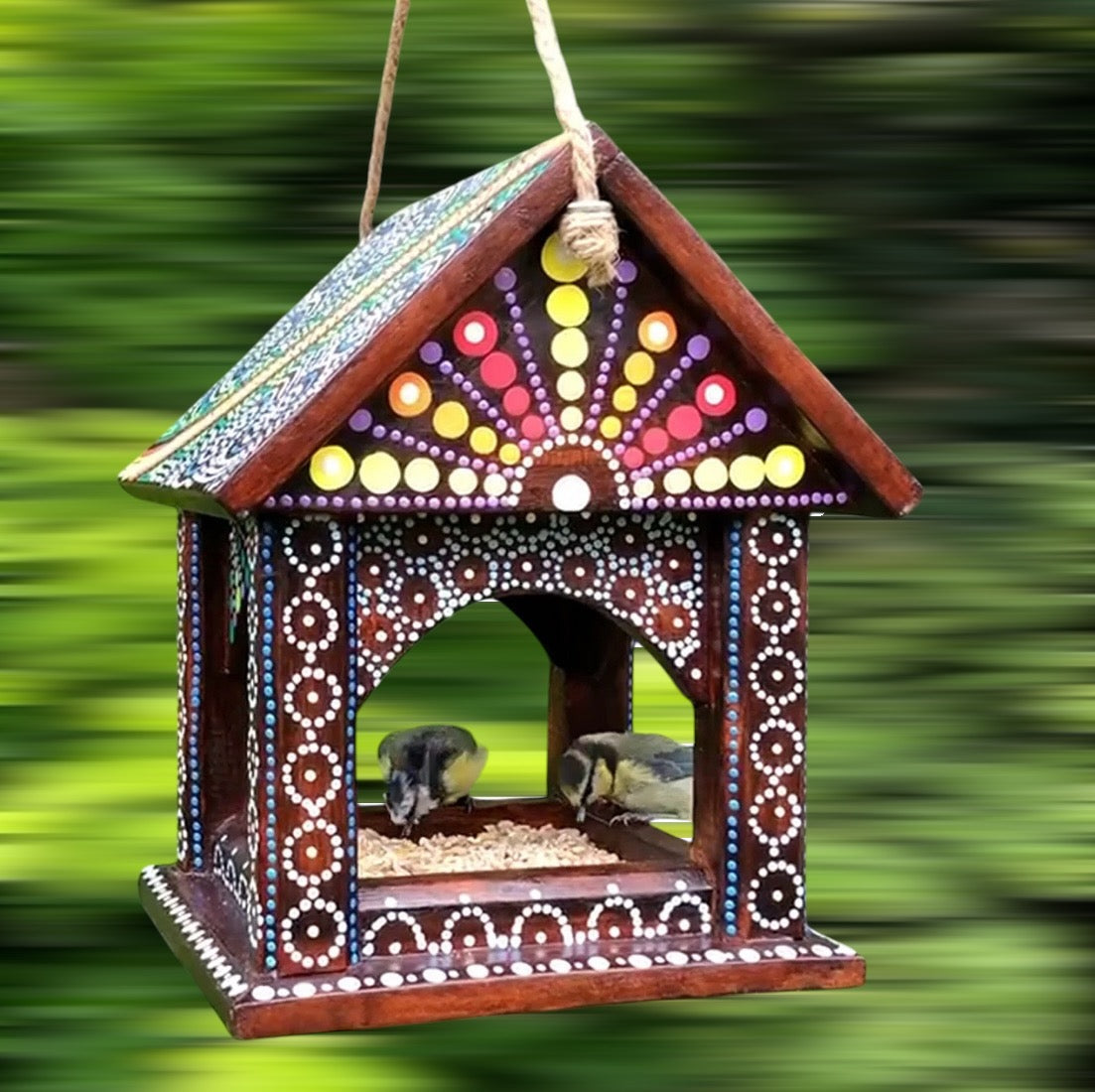 Hanging bird table from Fig and Rose Home. 