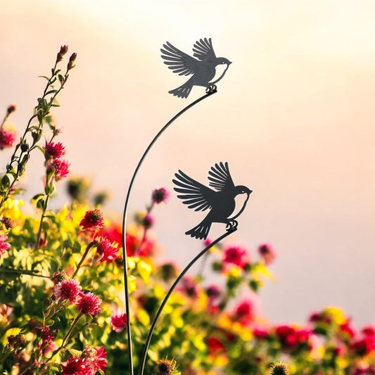 Flying Birds Metal Garden Stake