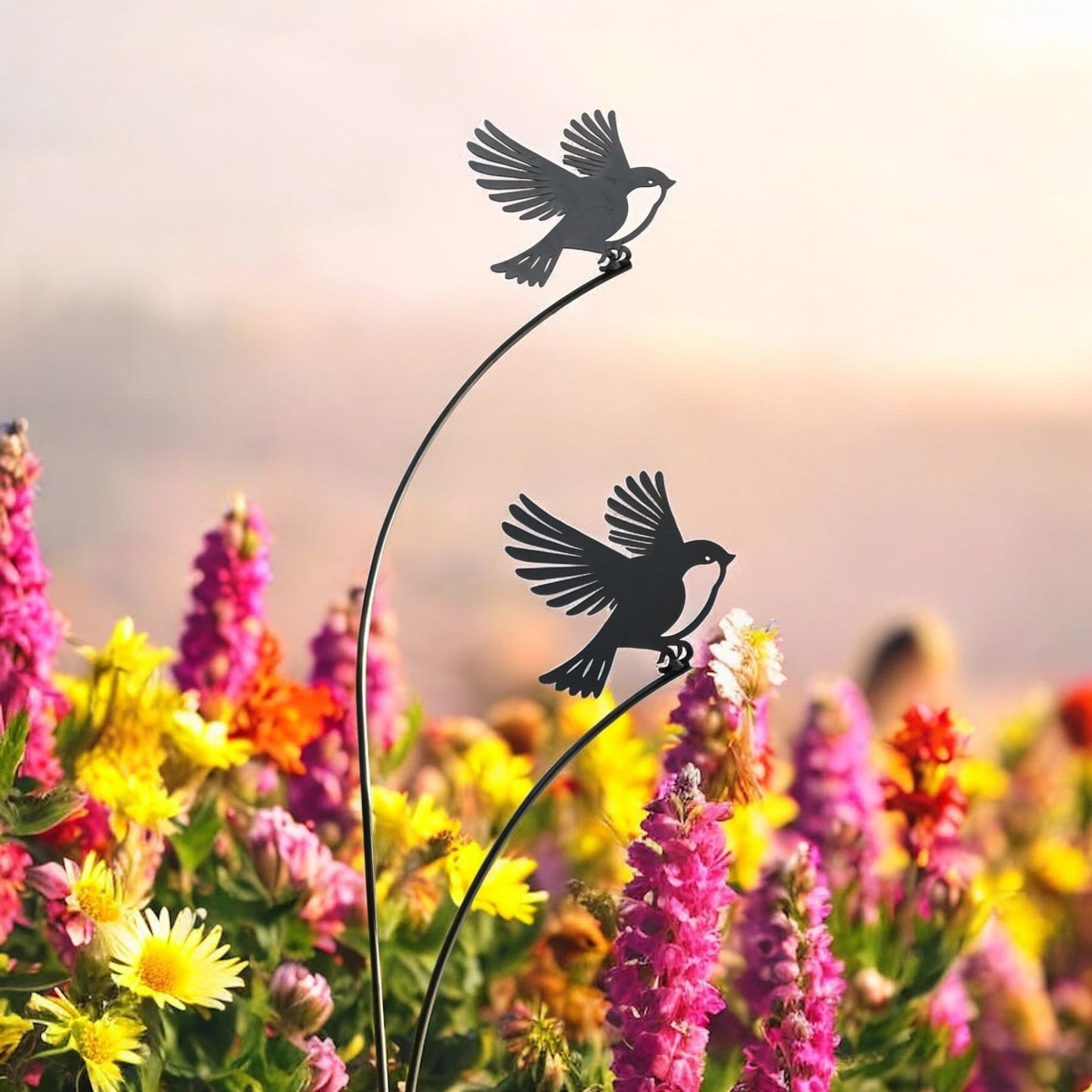 Flying Birds Metal Garden Stake