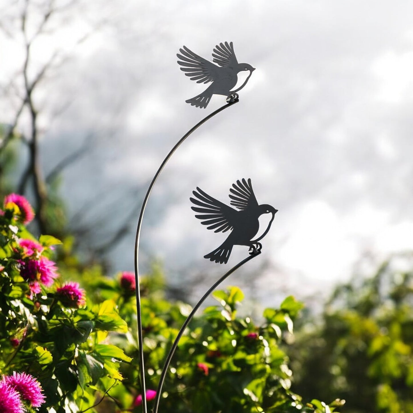 Flying Birds Metal Garden Stake