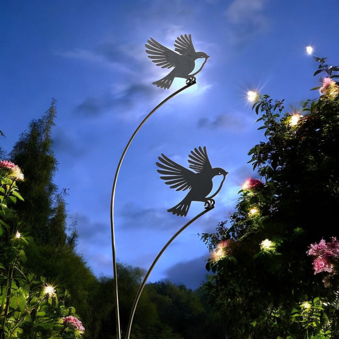 Flying Birds Metal Garden Stake