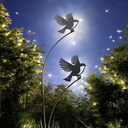 Flying Birds Metal Garden Stake