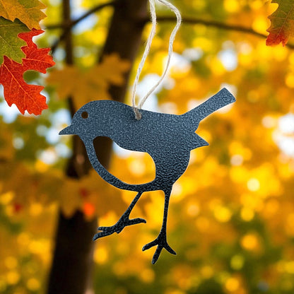 A Metal Robin Hanging Decorations – Set of 3 | Black or Rustic Steel Remembrance Gift from Fig and Rose.