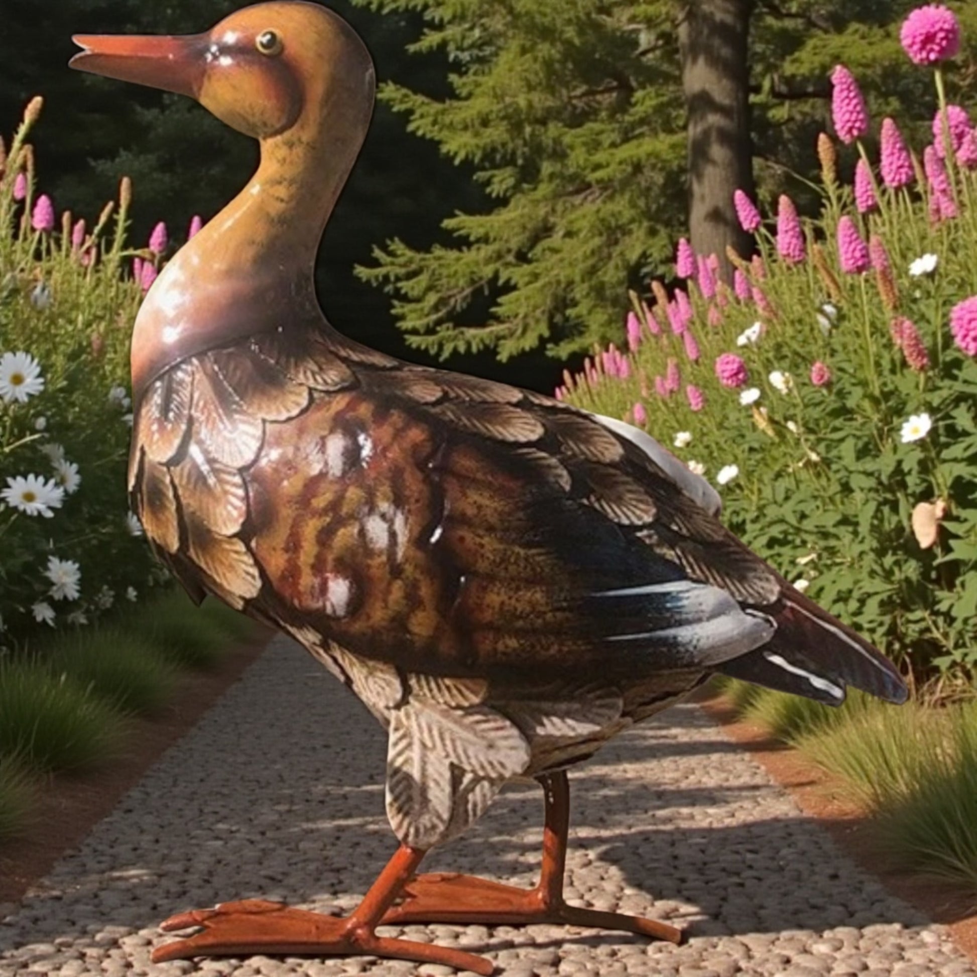 Metal Duck Garden Ornament from Fig and Rose