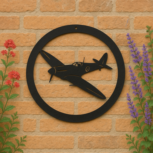 Spitfire Metal Garden Plaque