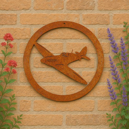 Spitfire Metal Garden Plaque