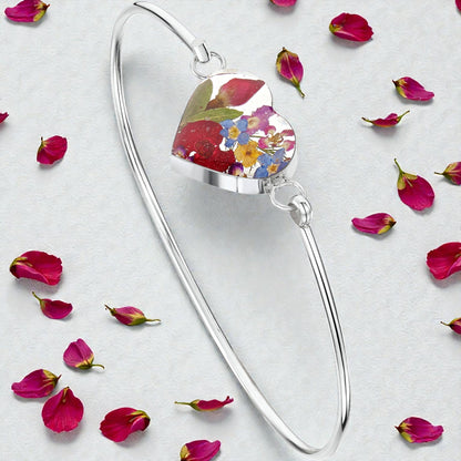 A Resin Flower Bangle available to buy from Fig and Rose Home.