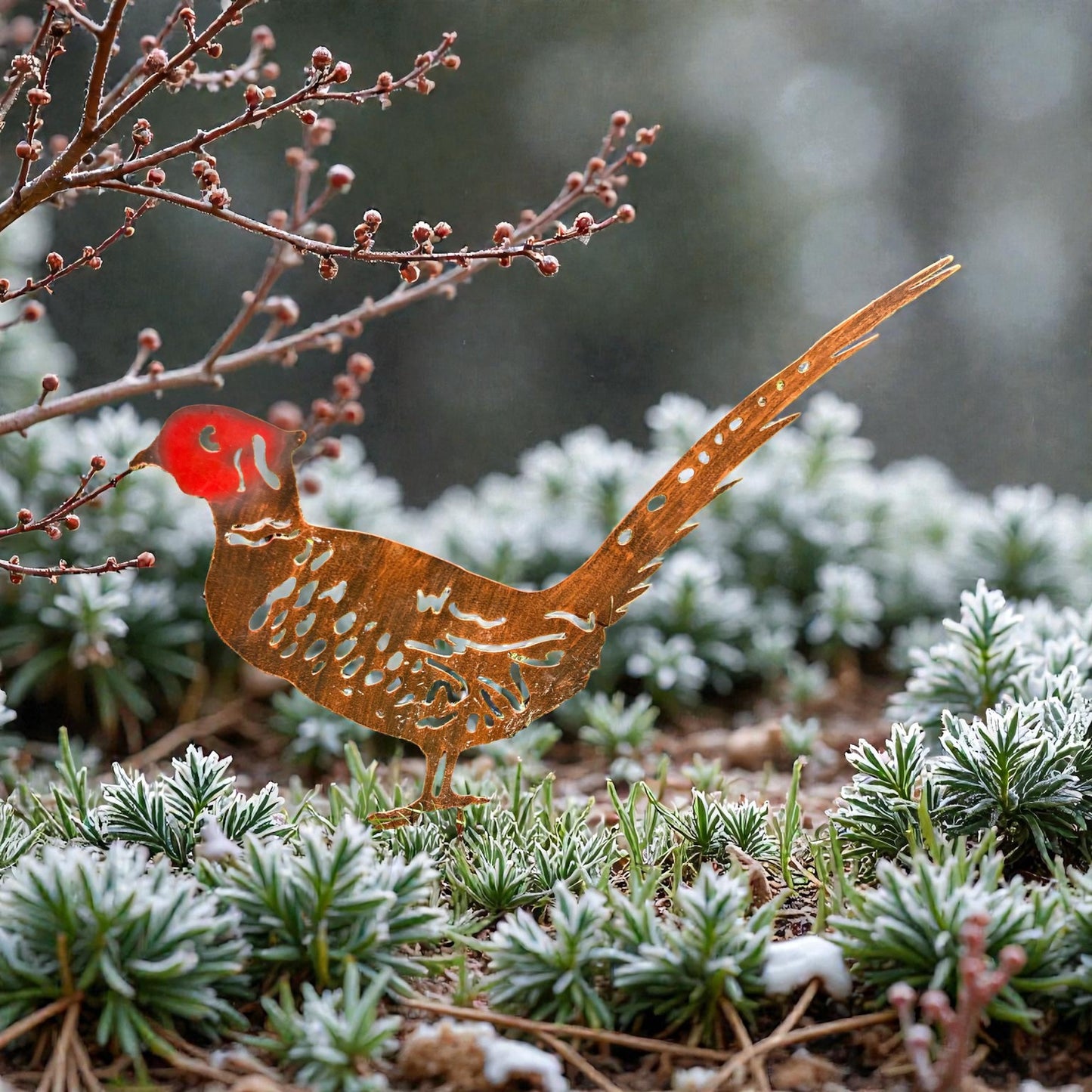 A Pheasant Garden Stake from Fig and Rose.