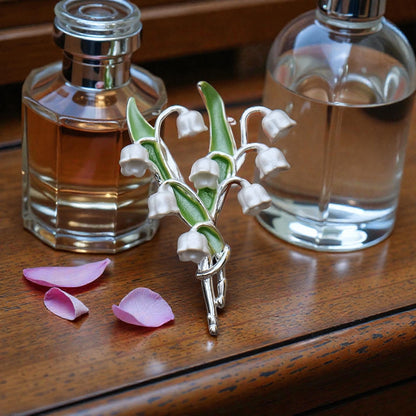 A Lily Of The Valley Brooch available to buy from Fig and Rose Home.