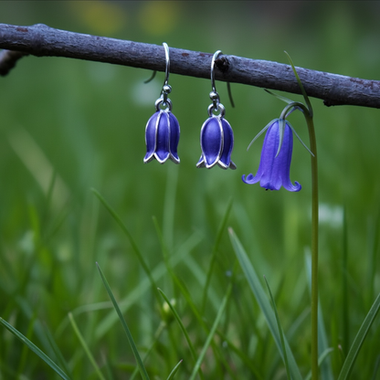 A Bluebell Dangly Earrings available to buy from Fig and Rose Home.