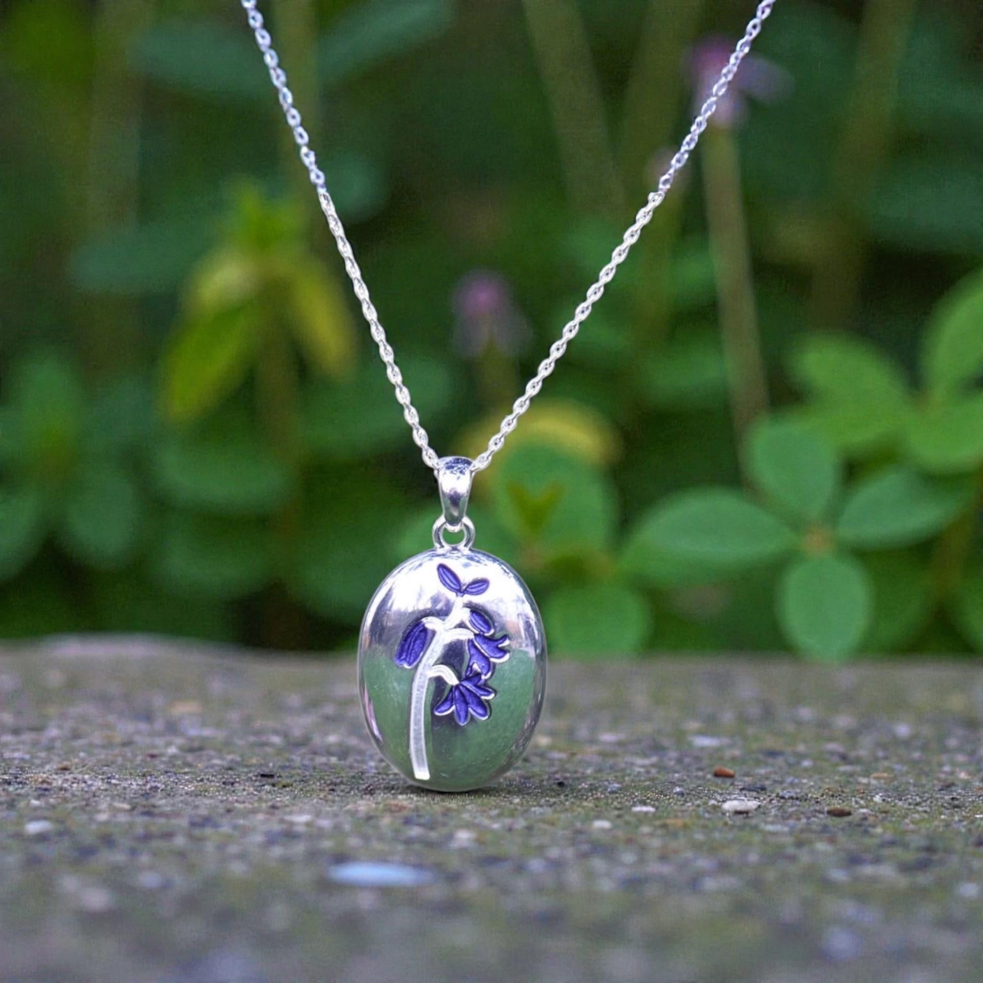 A Bluebell Necklace available to buy from Fig and Rose Home.