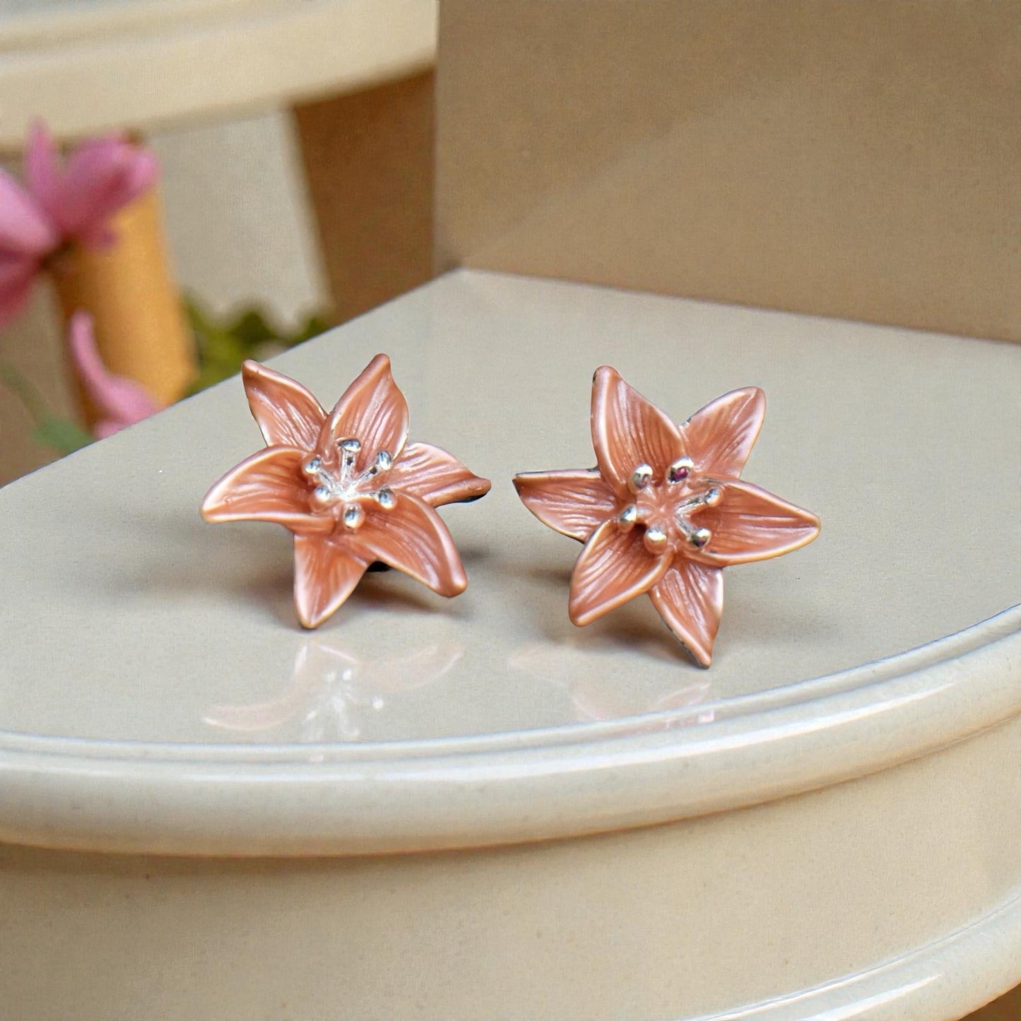 A Tiger Lily Stud Earrings available to buy from Fig and Rose Home.