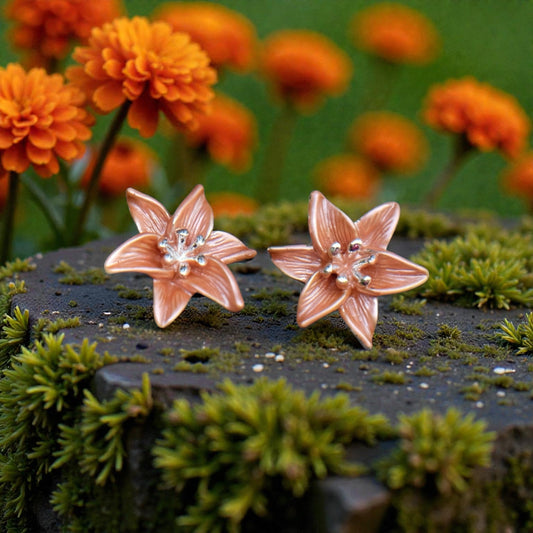 A Tiger Lily Stud Earrings available to buy from Fig and Rose Home.