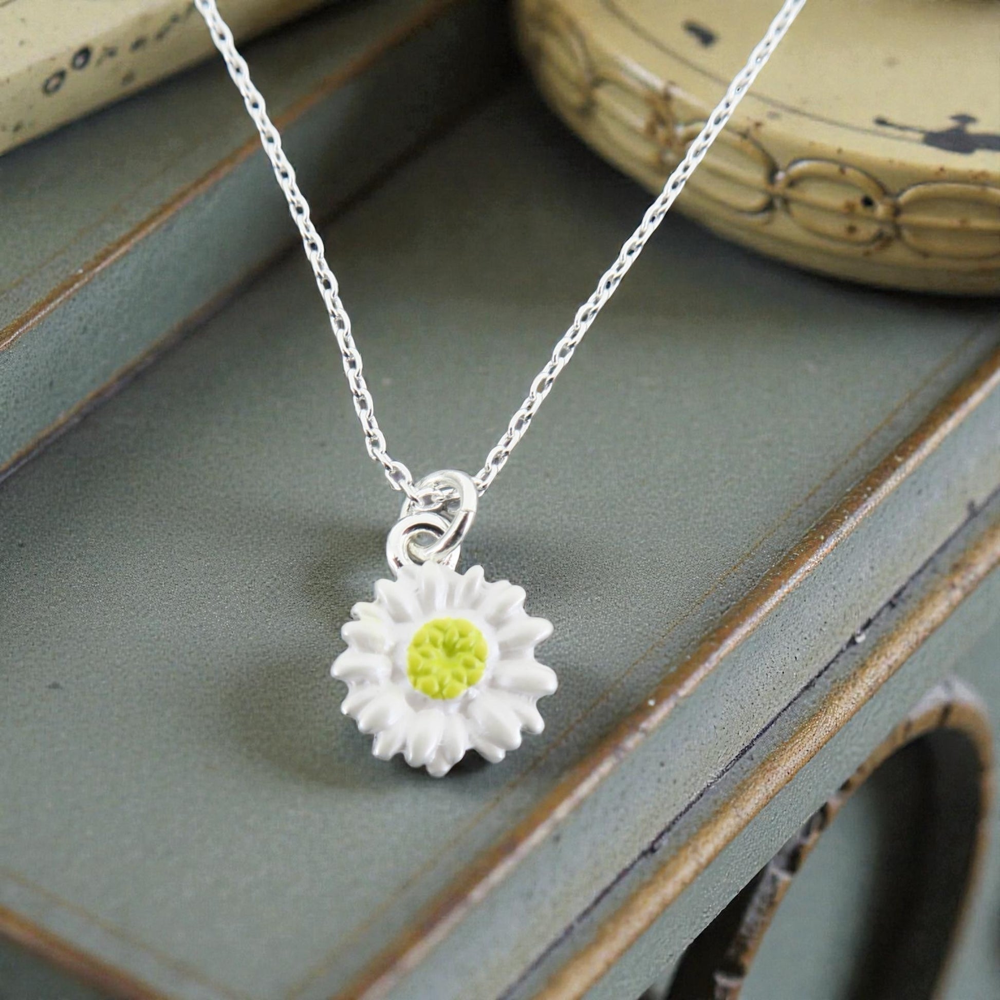 A Daisy Necklace available to buy from Fig and Rose Home.